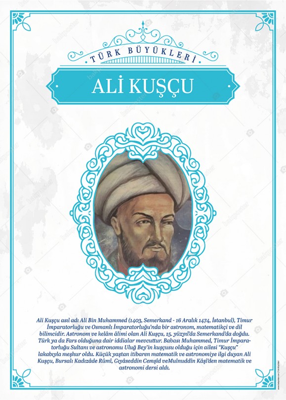 ali kuscu turk buyukleri okul posteri serisi