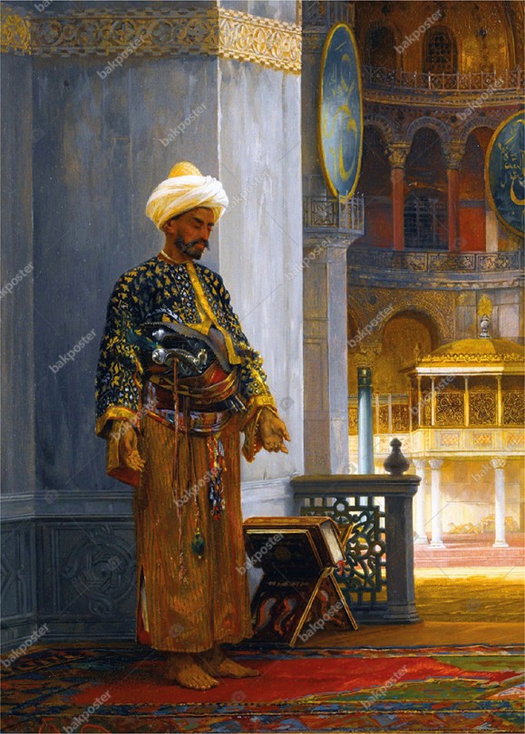 Ayasofya Dua Namaz 100x140 cm - Folyo