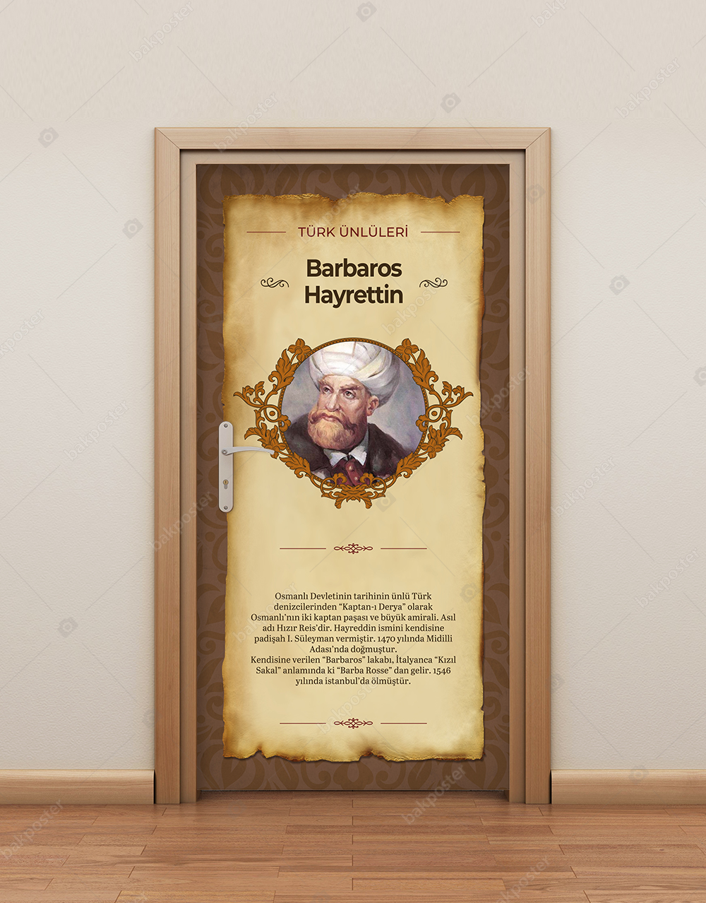 Barbaros Hayrettin Pasa Kapi Giydirme Folyosu Sticker