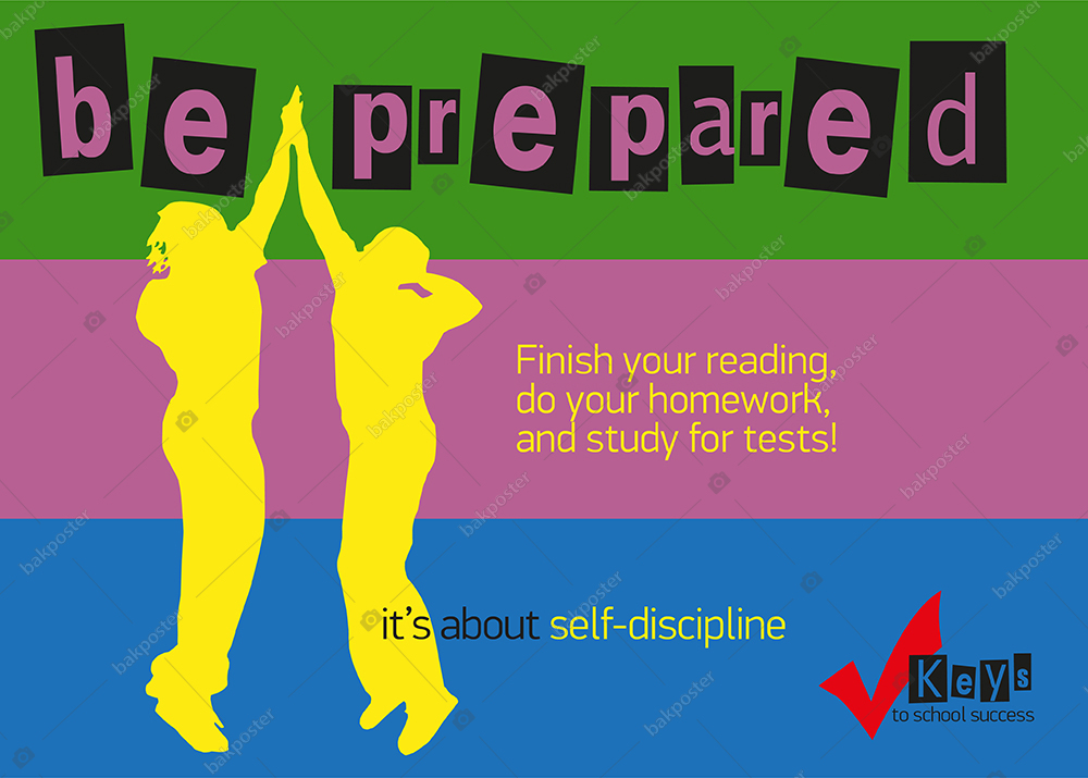 Be Prepared School İngilizce Poster 70x100 cm - Foreks Laminasyonlu