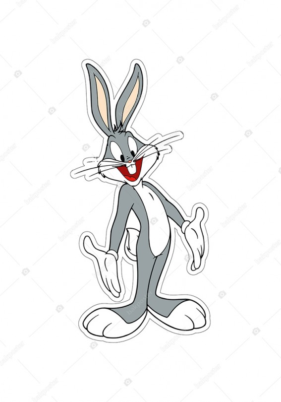 bugs bunny ozel kesim cizgi film anaokulu stickerlar poster etiket