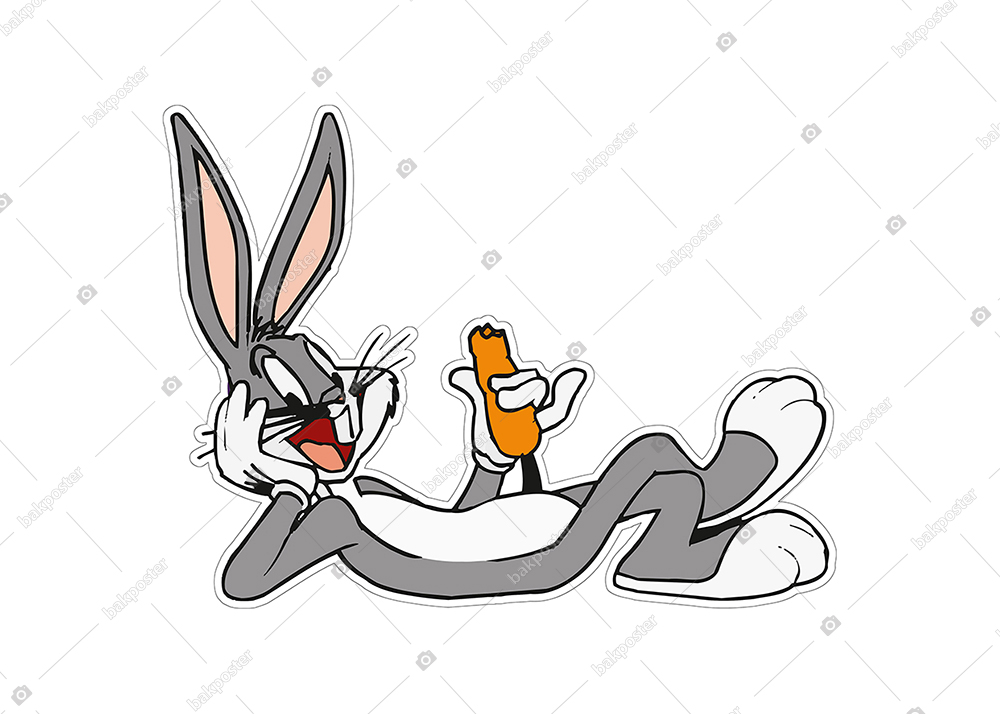 bugs bunny ozel kesim cizgi film anaokulu stickerlar poster etiket
