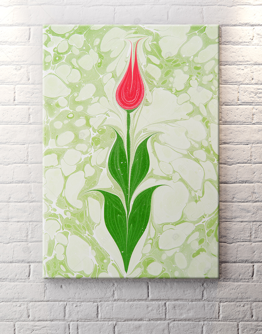 Ebru Sanati Poster Tablo 100x140 Cm Ayakli Poster