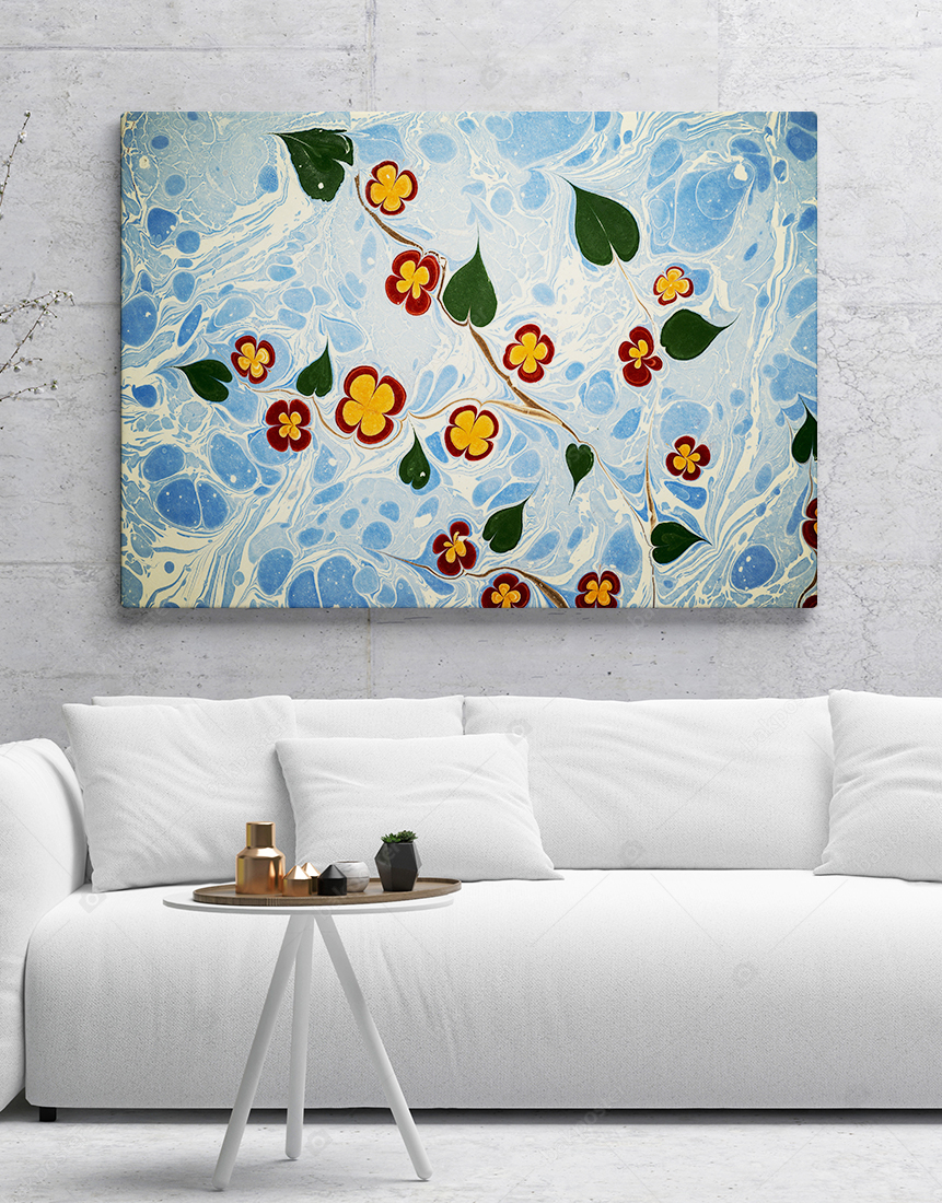 Ebru Sanatı 100x140 cm - Vinil ( Branda ) Afiş