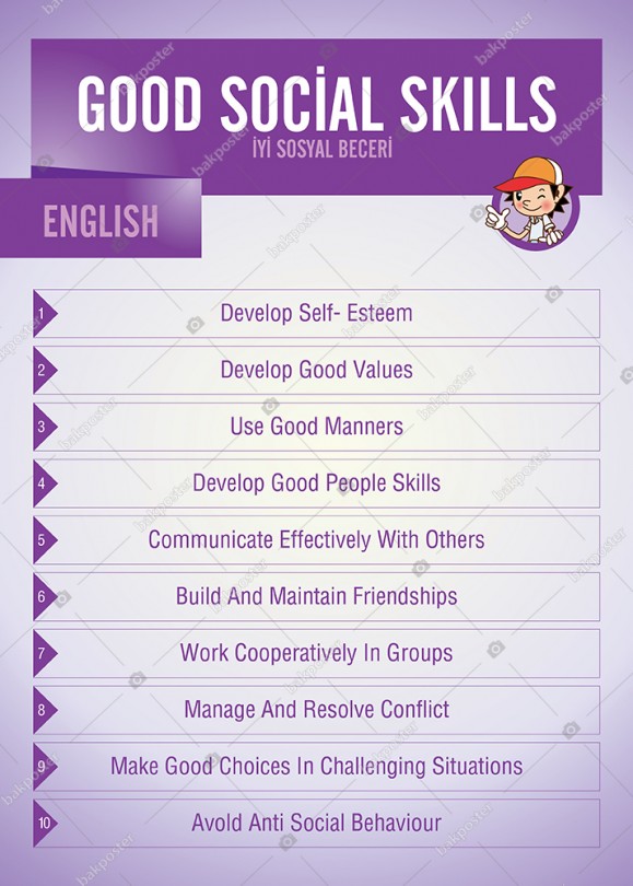 Good Social Skills İngilizce Poster