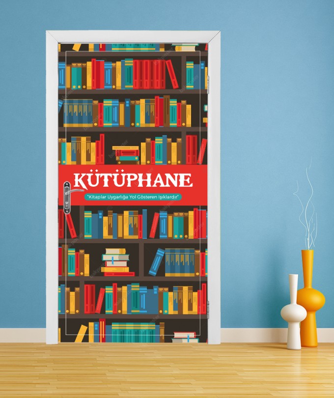 kutuphane kapi giydirme