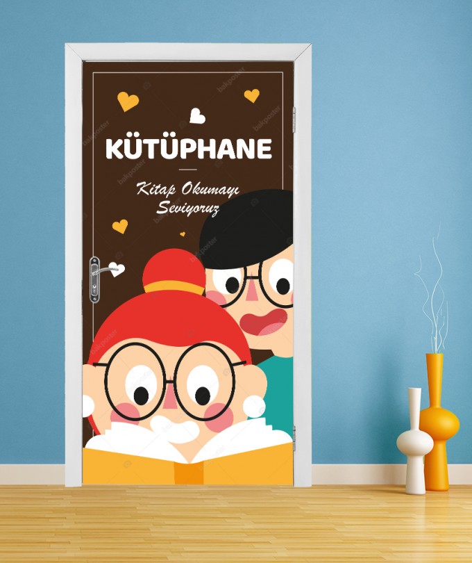 kutuphane kapi giydirme