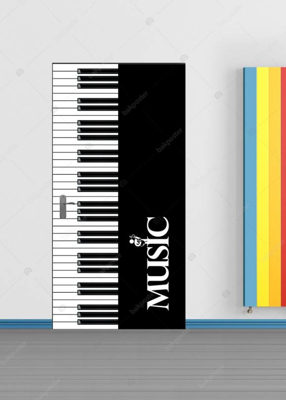 muzik kapi giydirmesi folyo sticker