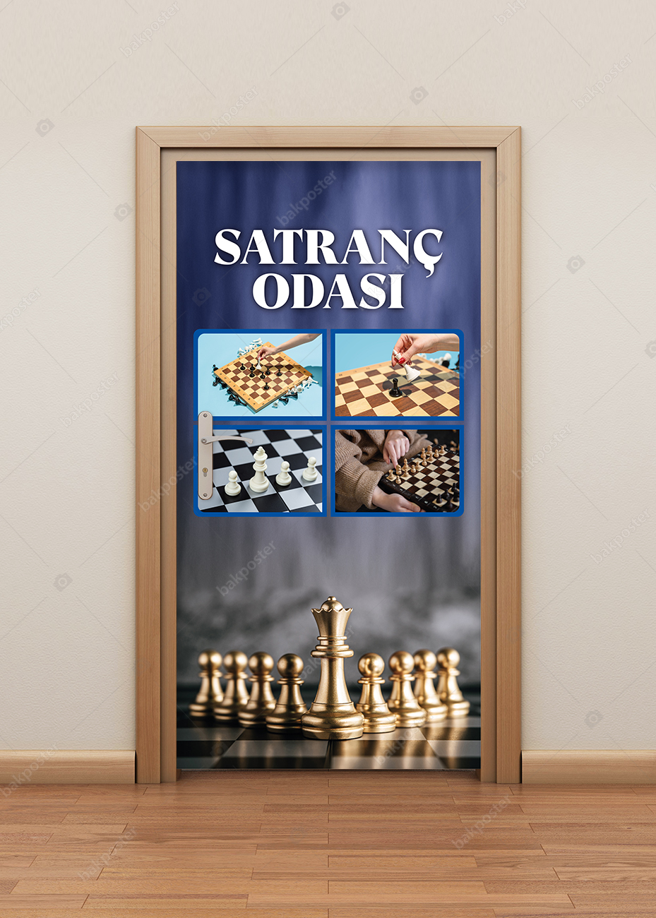 Satranç Odası Kapı Giydirme Satranç Odası Kapı Giydirme