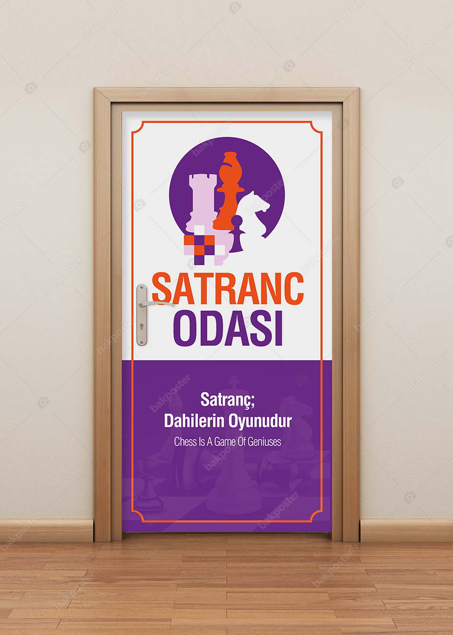 Satranç Odası Kapı Giydirme Satranç Odası Kapı Giydirme