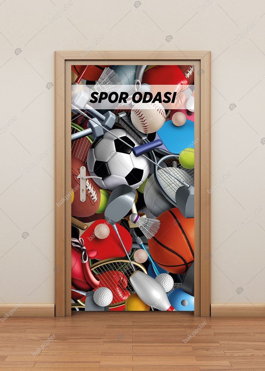 Spor Odası Kapı Giydirme Spor Odası Kapı Giydirme