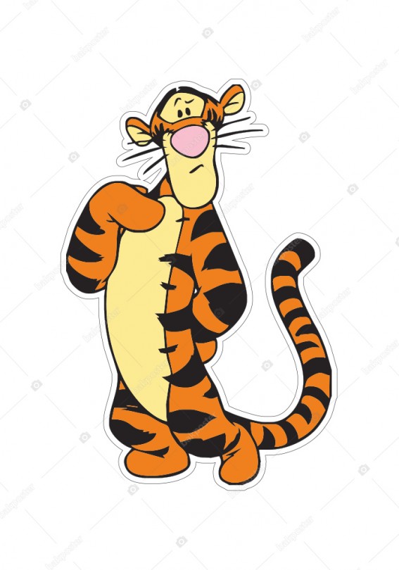 tiger ozel kesim cizgi film anaokulu stickerlar poster etiket