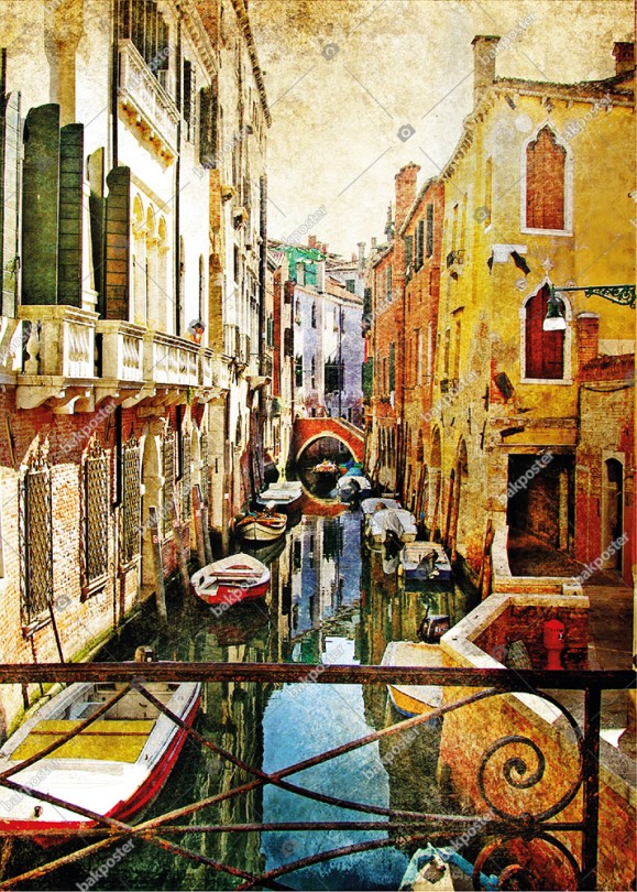 Venedik 70x100 cm - Kanvas Tablo