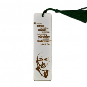 Ahşap Kitap Ayracı Mehmet Akif Ersoy