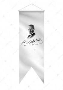 Atatürk Portre ve İmza (50x150cm) Kırlangıç Bayrak
