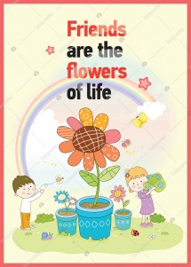 Friends Are The Flowers İngilizce Poster