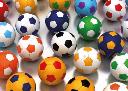 Futbol Topları Spor Poster