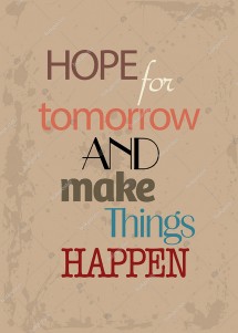 Hope For Tomorrow İngilizce Poster