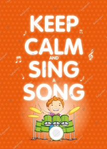 Keep Calm Sing Song İngilizce Poster