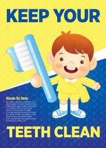 Keep Your Teeth Clean İngilizce Poster