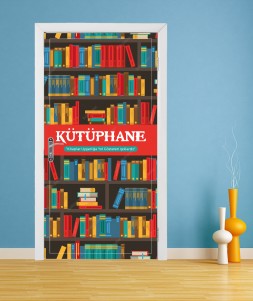 Kütüphane Kapı Giydirme