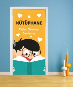 Kütüphane Kapı Giydirme