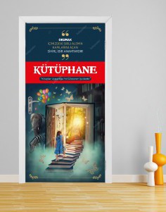 Kütüphane Kapı Giydirme