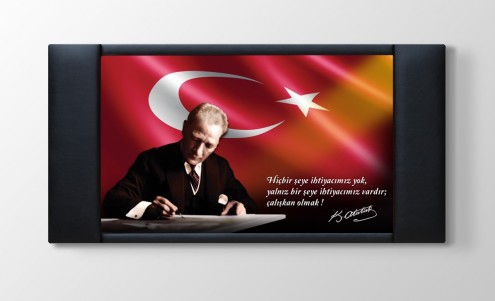 Makam Panosu Deri Kaplamalı