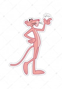 Pembe Panter Özel Kesim Etiket