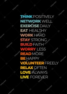 Think Positively İngilizce Poster