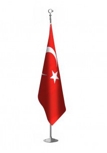 Türk Bayrağı Kenarları Simsiz (Direk Hariç) (100X150Cm) Makam Bayrak