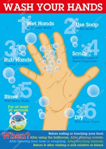Wash Your Hands İngilizce Poster